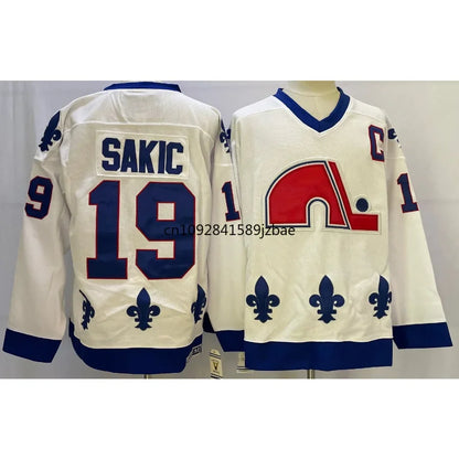 Joe Sakic  19 Quebec Ice Hockey Jersey Retro