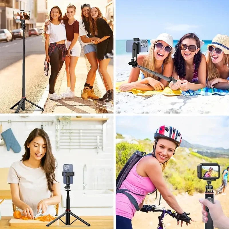Telescopic Selfie Stick Tripod  For iPhone Android