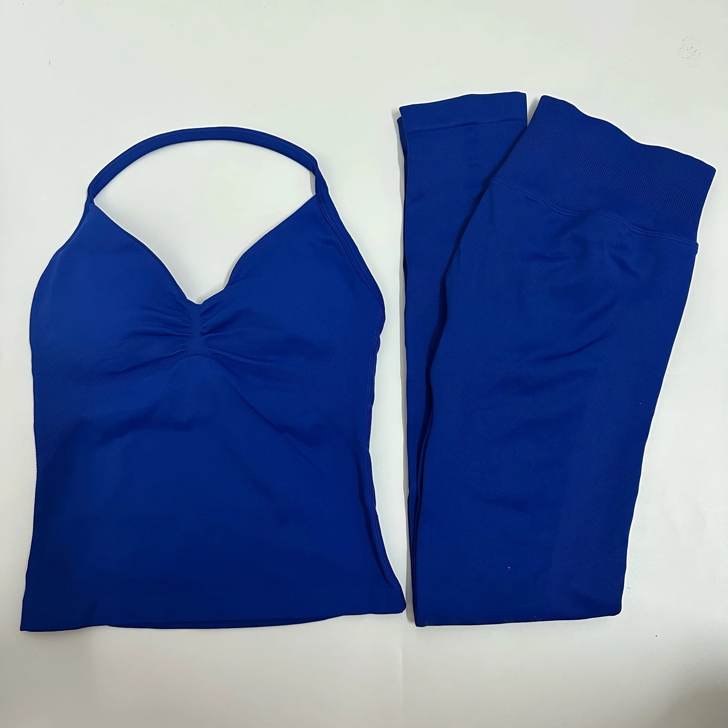 Women Backless Tank Tops High Waist Scrunch Gym Suit