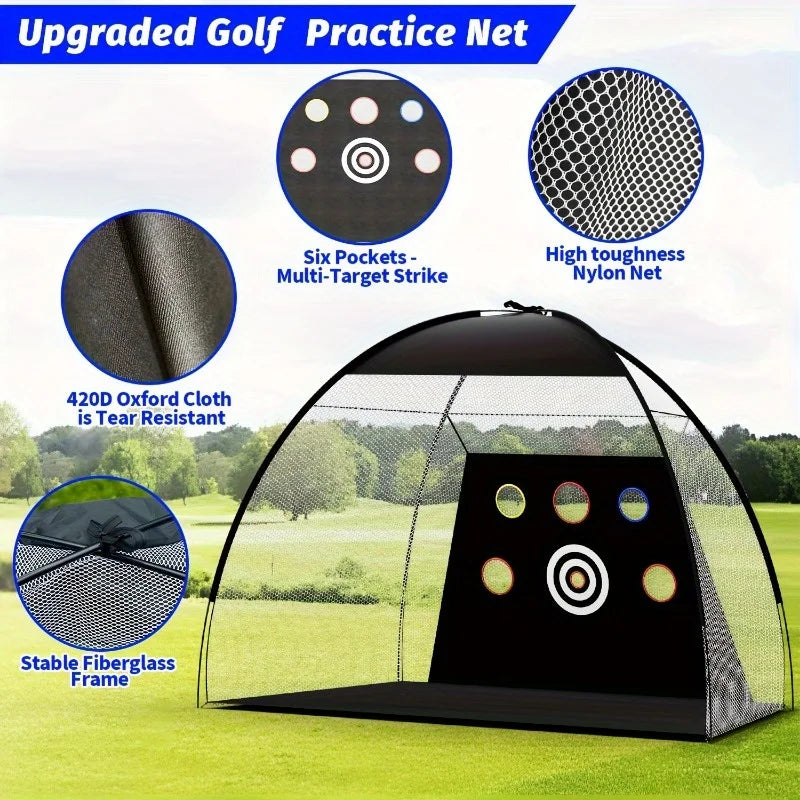 Deluxe Golf Practice Net, 10x7 ft Deluxe