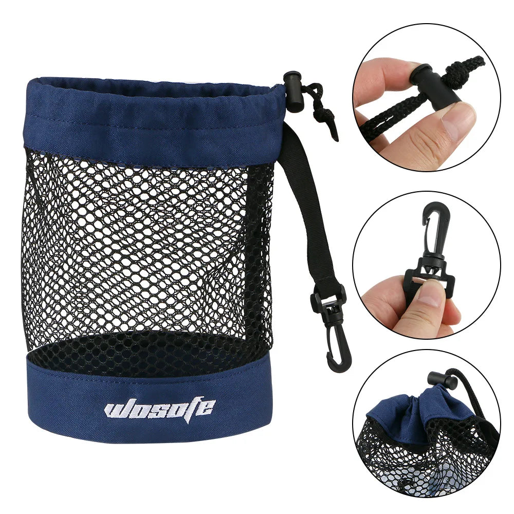 S/M/L Golf Nylon Net Bag Golf Balls Storage Pouch Bag with Durable Sports Mesh Net Bag Suitable for Outdoor Sports Gyms Travel