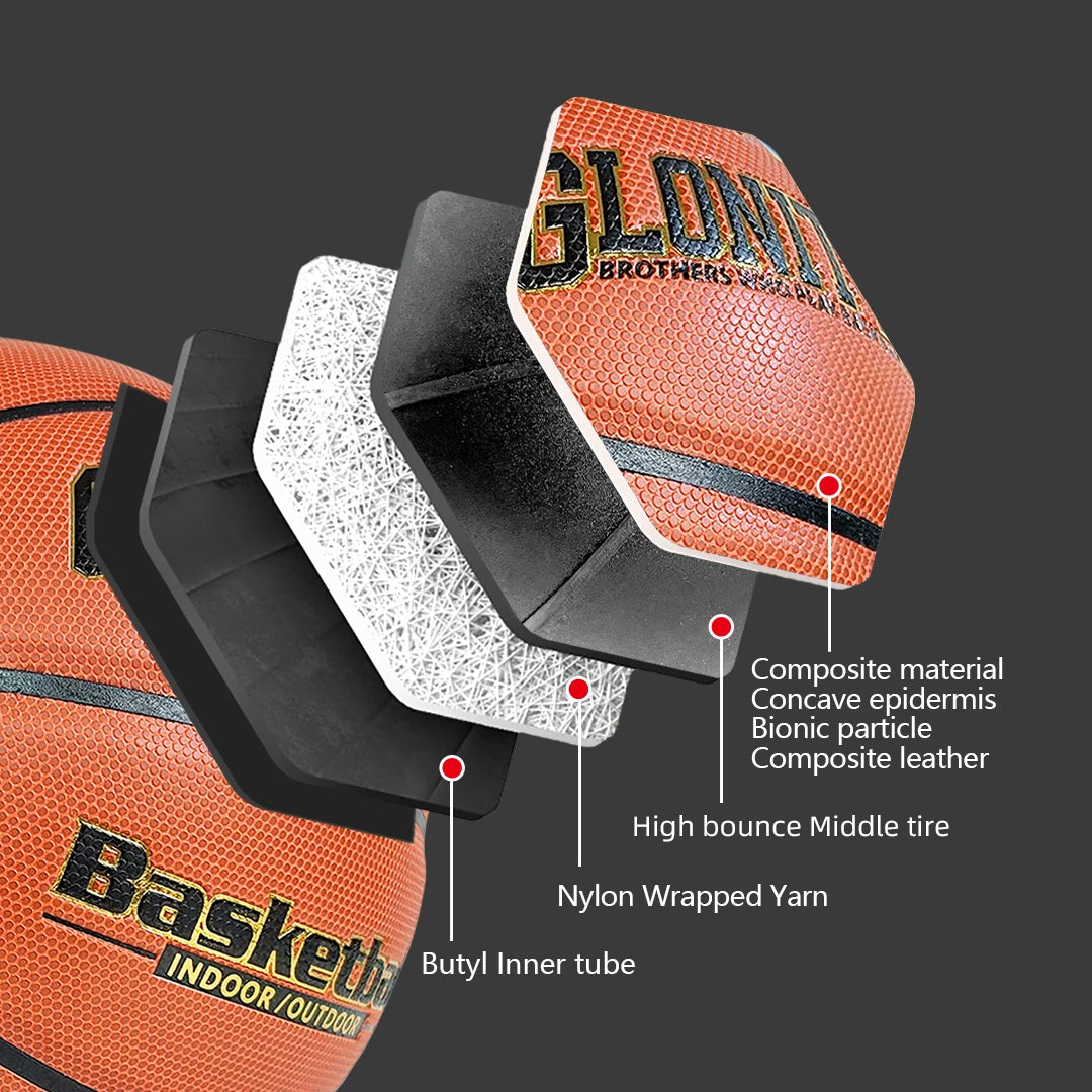 Customized Basketballs Size 7 Leather Wear-Resistant Game Training