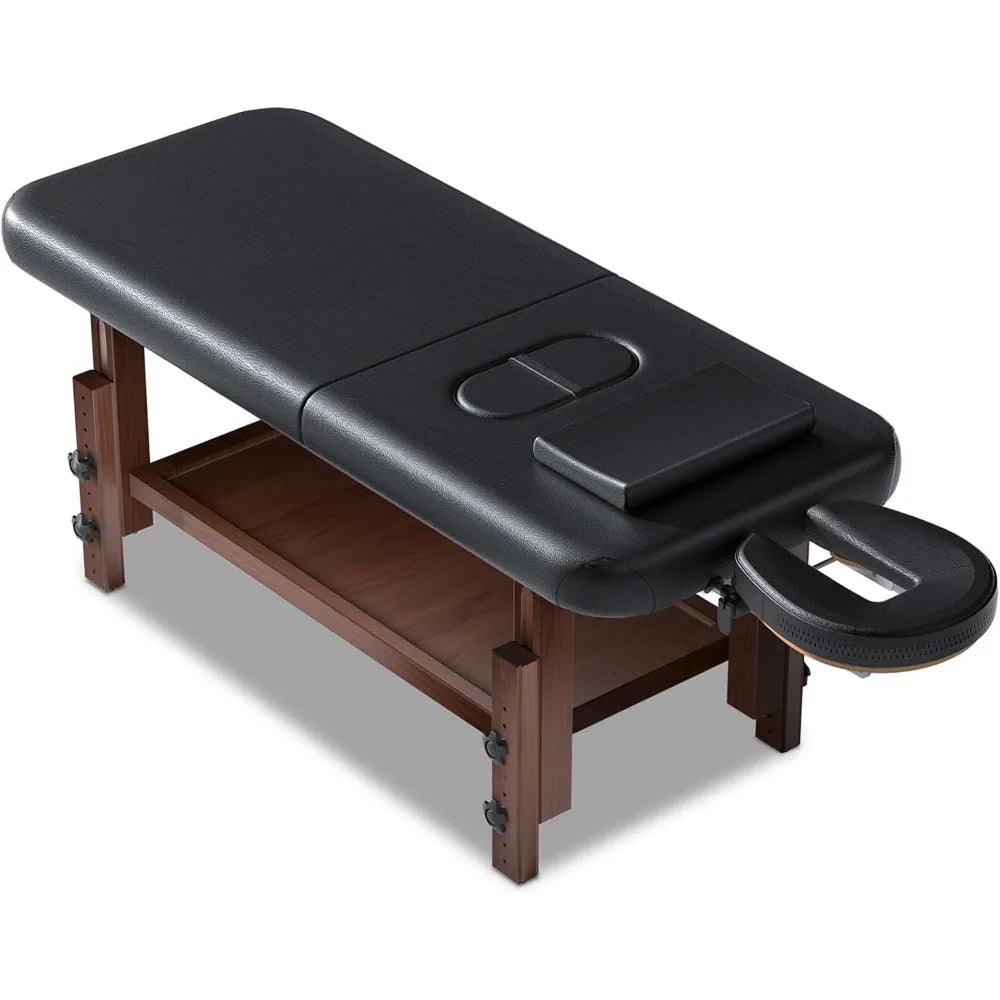 Stationary Massage Table with 4'' Thick Memory Foam