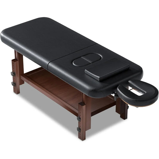 Stationary Massage Table with 4'' Thick Memory Foam