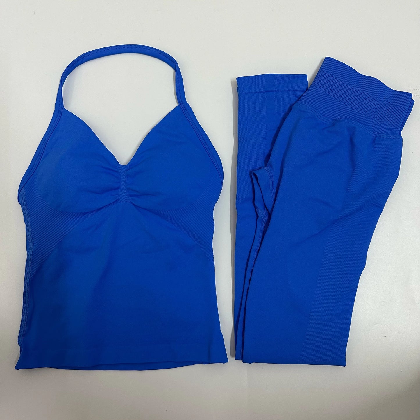 Women Backless Tank Tops High Waist Scrunch Gym Suit
