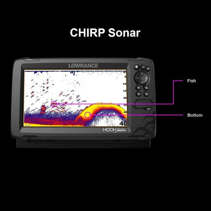 Lowrance HOOK Reveal 5", 7" and 9" Fish Finders with Transducers