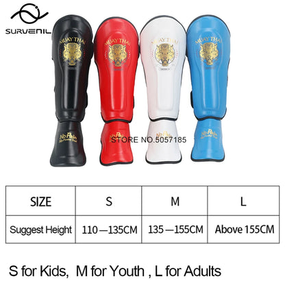 Shin Guards Kickboxing Muay Thai Leg Instep Protection Pads