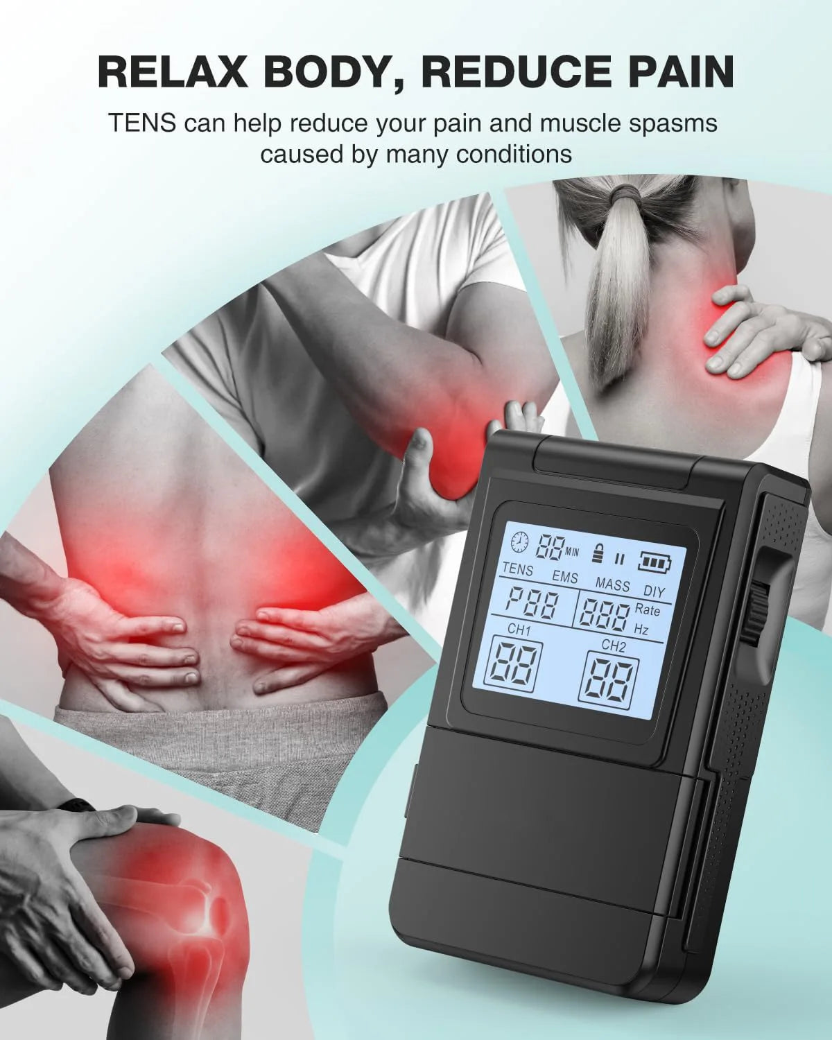 Electric Muscle Therapy Stimulator High-Frequency Adjustable Body Massage
