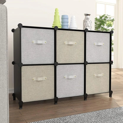 6 Cube Storage Organizer Closet Cabinet Shelf