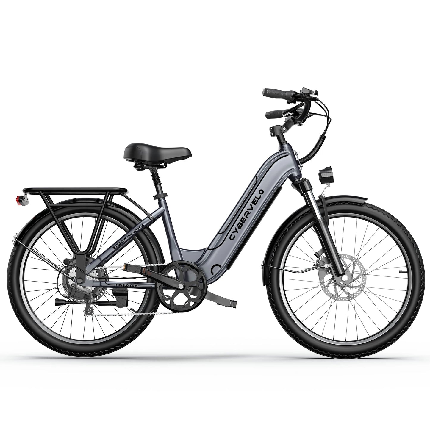 26" Electric E Bike with 7-Speed,1000 Peak
