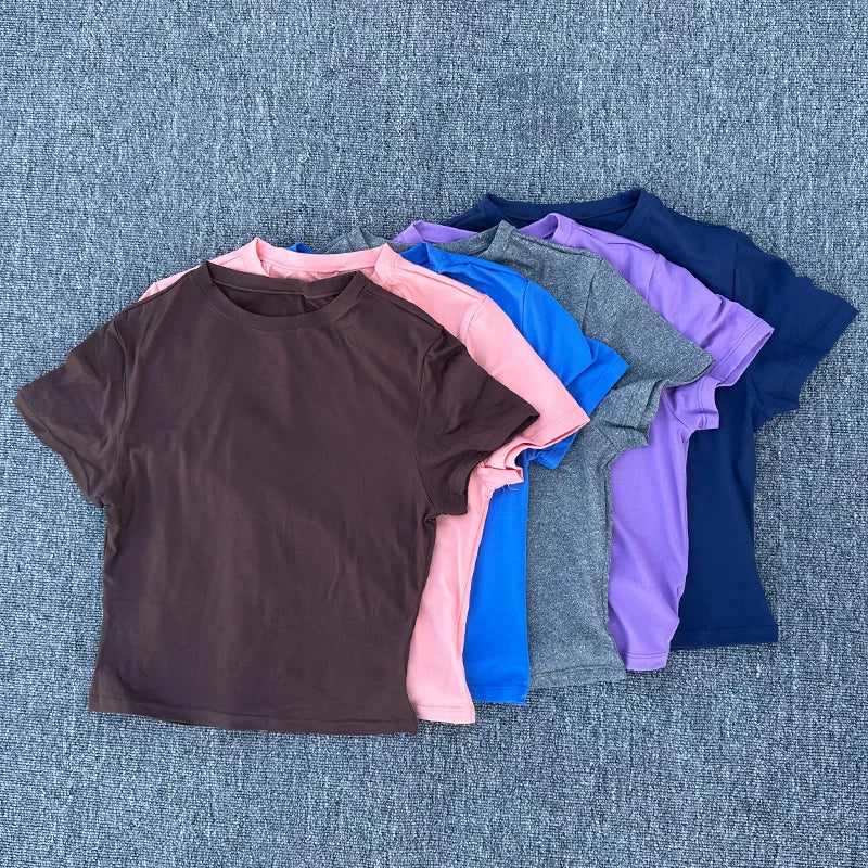 Women's Short Sleeved Yoga T-shirt for Fitness