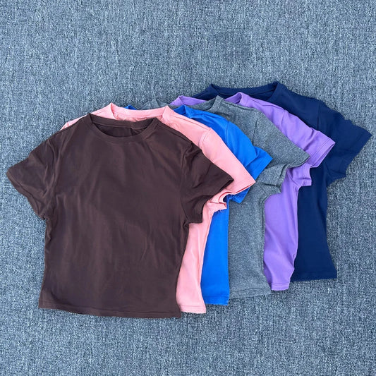 Women's Short Sleeved Yoga T-shirt for Fitness