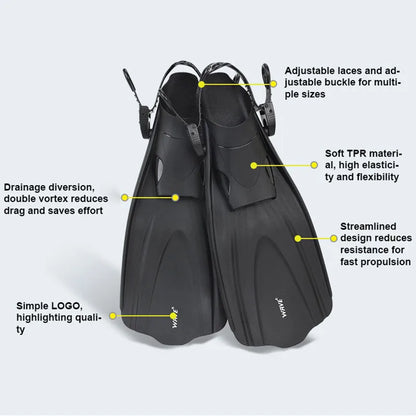 Adjustable Short Diving Flippers For Men
