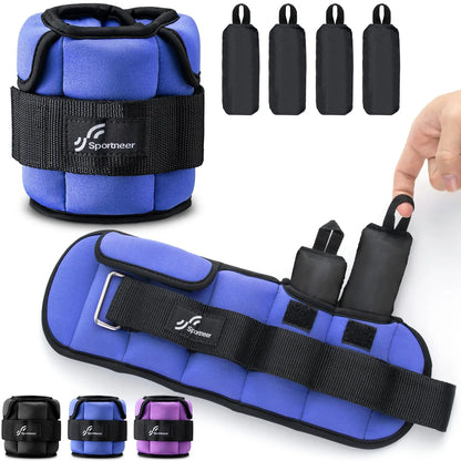 Sportneer Adjustable Wrist and ankle weights 1-10lbs Gym Fitness