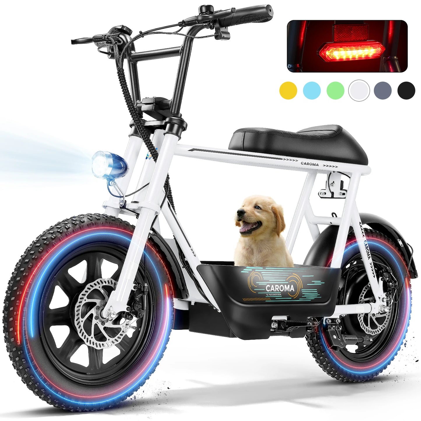 16" Fat Tire for All-Terrain, Commuter Ebike ,Carry Basket
