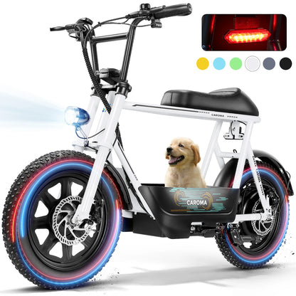 16" Fat Tire for All-Terrain, Commuter Ebike ,Carry Basket