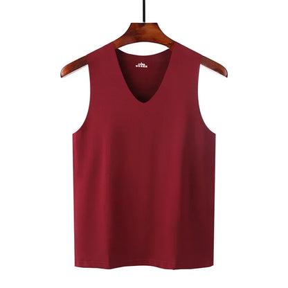 Men  Silk Tank Top Sports Fit