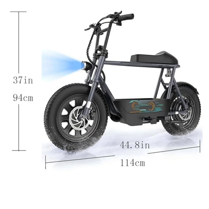 Peak 1200W Electric Scooter with Seat, 16 Inch Fat Tires
