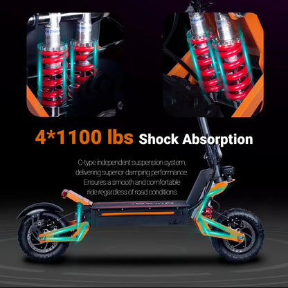 Upgraded NFC Unlocking LCD X5 6000W Dual Motor Eelectric Scooter