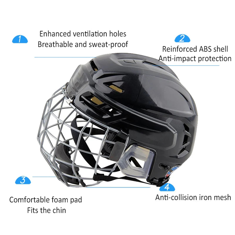 Adjustable Hockey Helmet Full Face Adult
