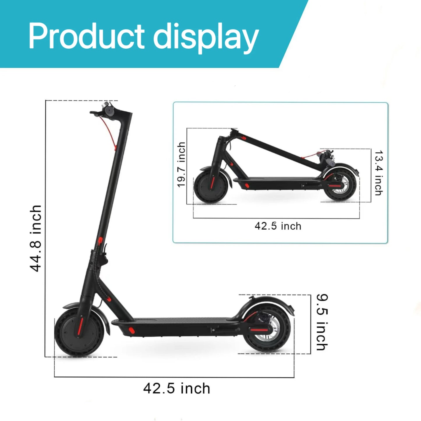 Foldable Waterproof Adult Electric Scooter 8.5Inches Explosion-Proof Tire