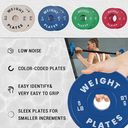 Rubber Coated Strength Training Barbell Lifting Bumper Plates