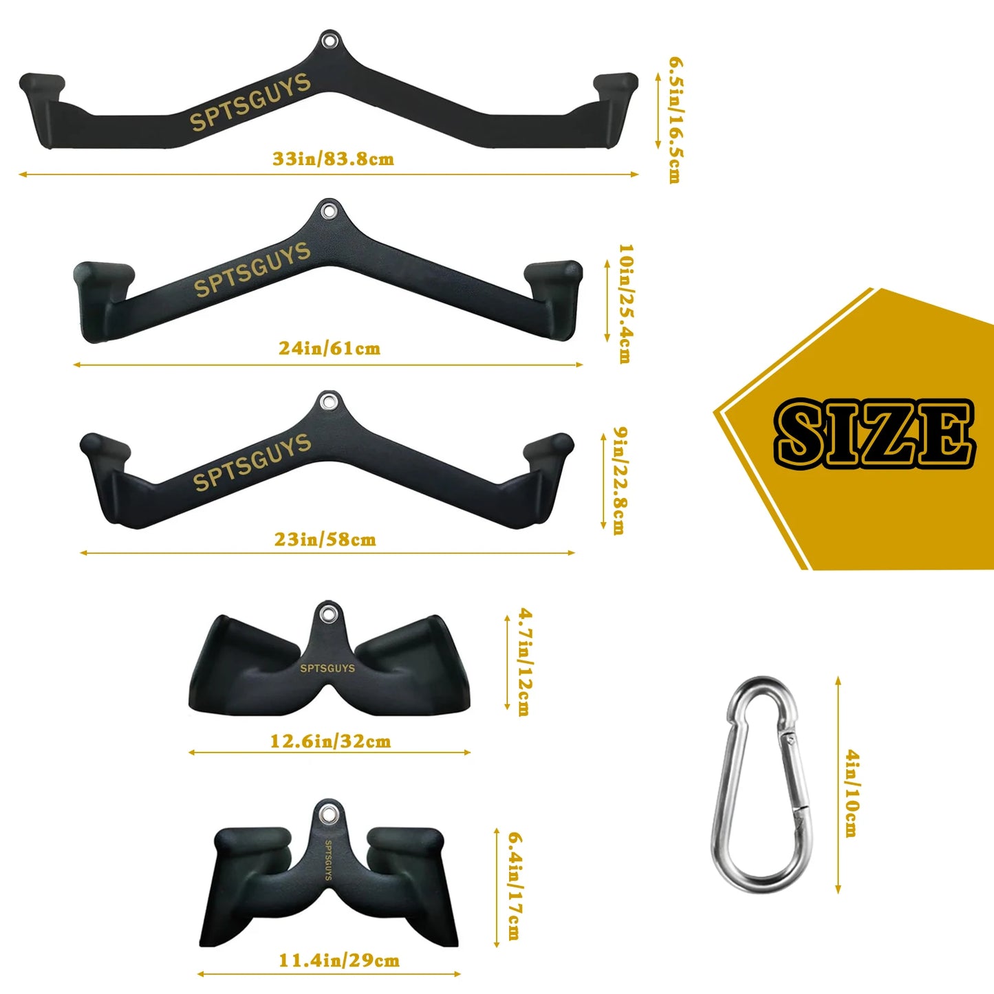 LAT Pulldown Attachments for Cable Pulley System