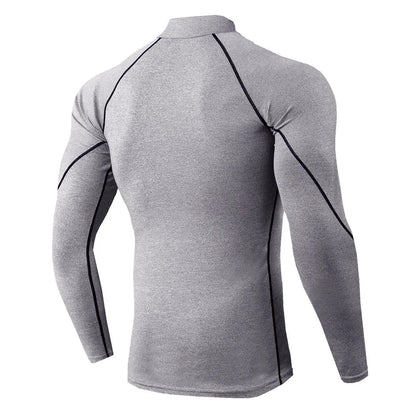 Men Running T shirt Quick Dry Bodybuilding Long Sleeve Compression Top