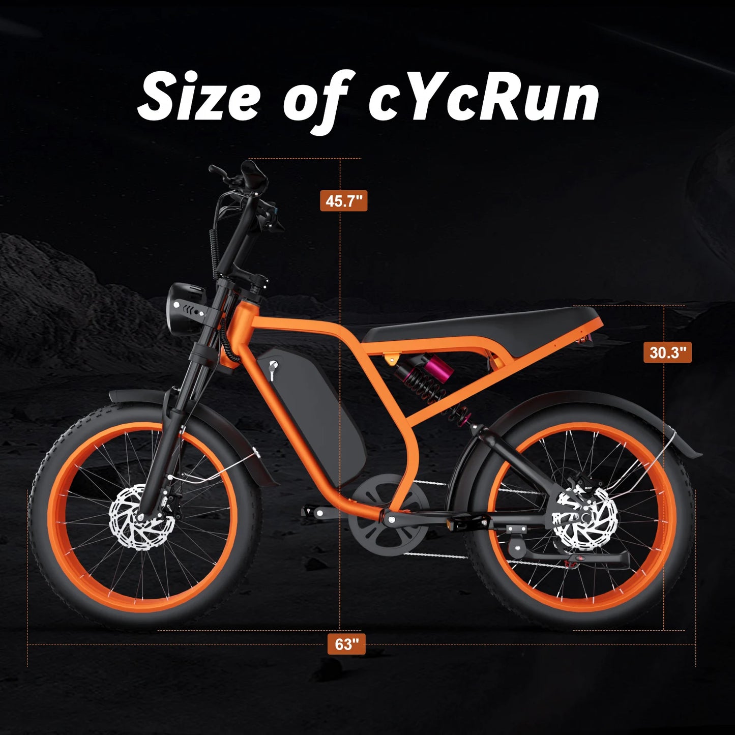 Electric Bike Motor, 32MPH Top Speed, 80-Mile Range, Removable Battery
