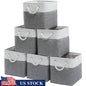 Fabric Storage Bins Set of 6 Collapsible Organizer Cubes