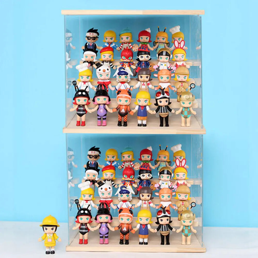 Clear Acrylic Display Case Countertop Box Organizer Stand Dustproof Showcase