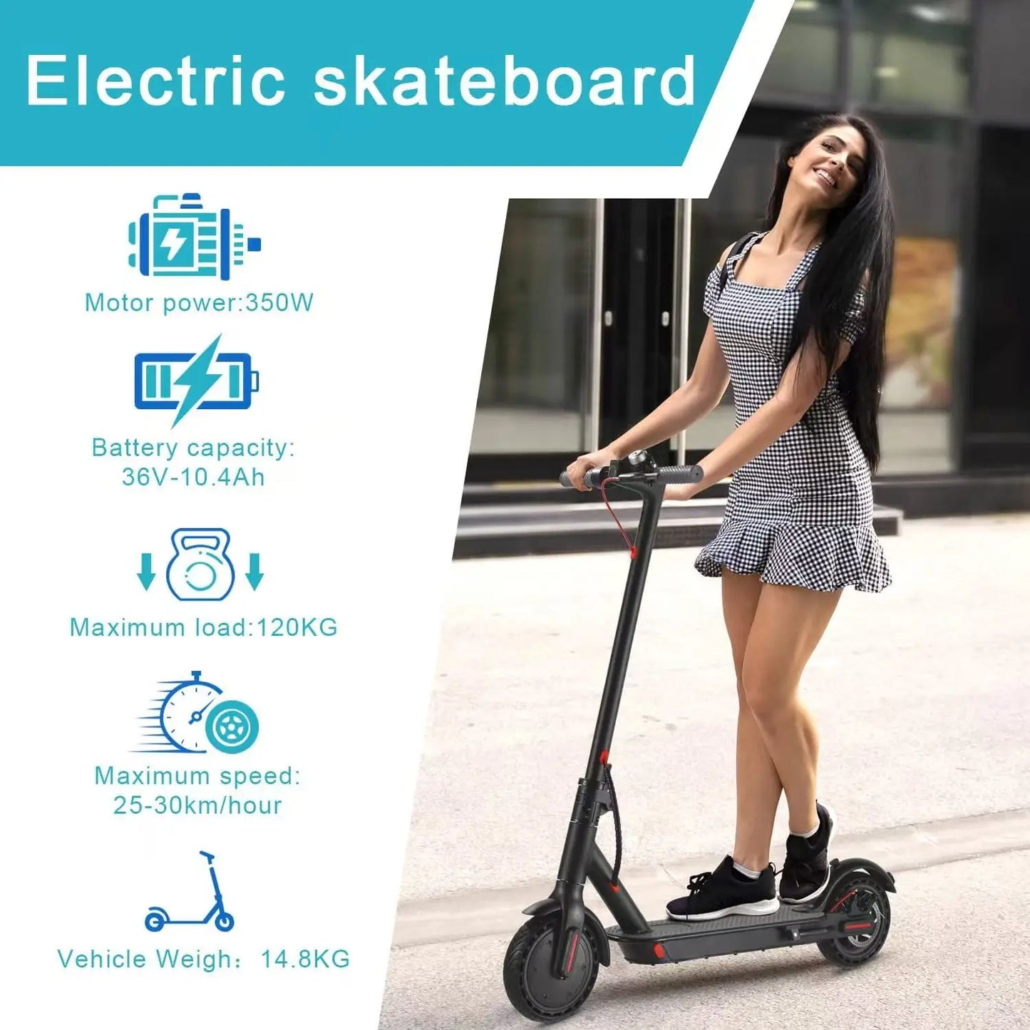 Foldable Waterproof Adult Electric Scooter 8.5Inches Explosion-Proof Tire
