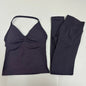 Women Backless Tank Tops High Waist Scrunch Gym Suit