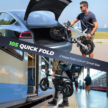 500W Motor, 20 mph Folding E-bike, with Smart Uphill