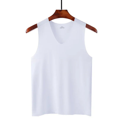 Men  Silk Tank Top Sports Fit