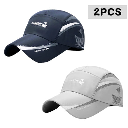 2 Pcs Fashionable Quick-drying Baseball Caps Sweatproof