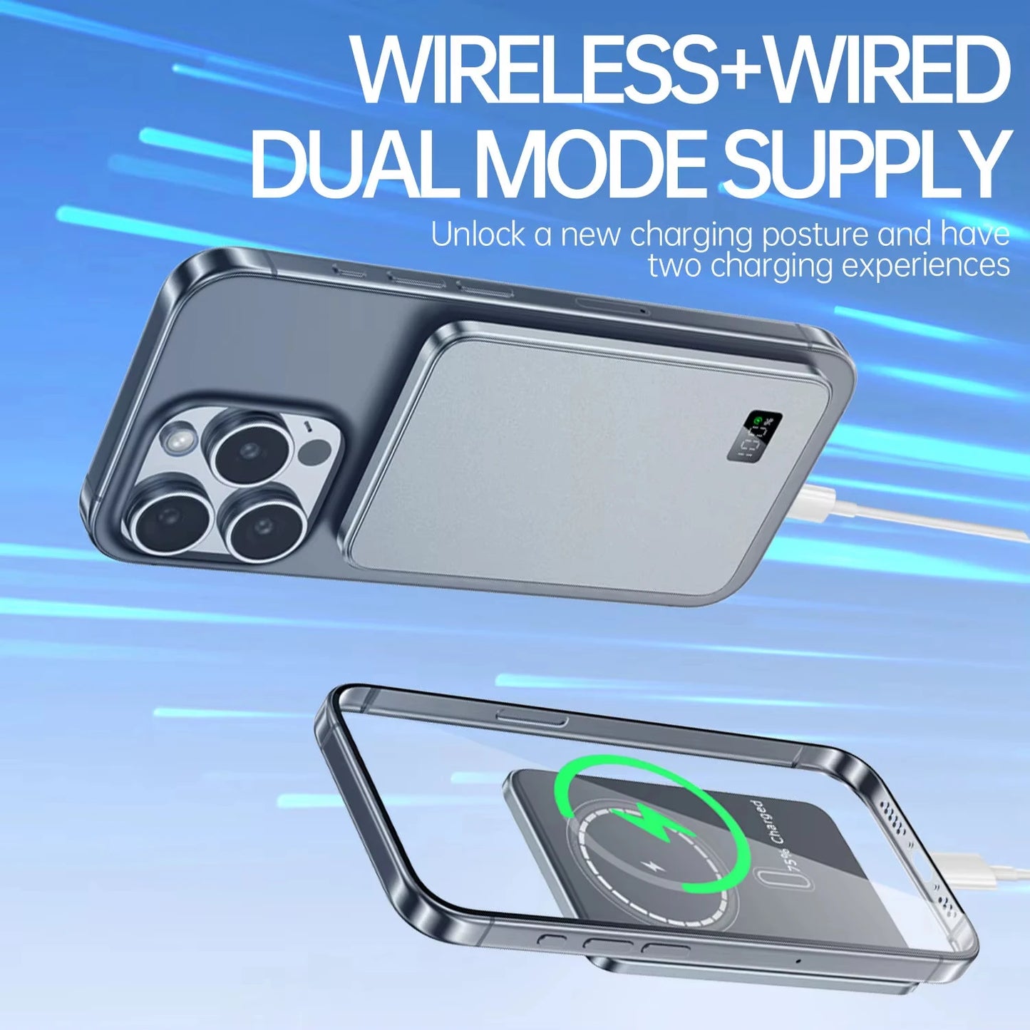 MagSafe Magnetic Wireless Fast Charging Portable Battery Display