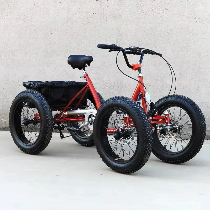 20inch cargo bike fat tire 4 wheel bicycle