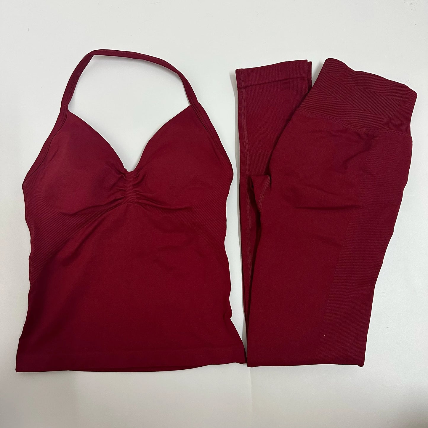 Women Backless Tank Tops High Waist Scrunch Gym Suit