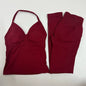 Women Backless Tank Tops High Waist Scrunch Gym Suit
