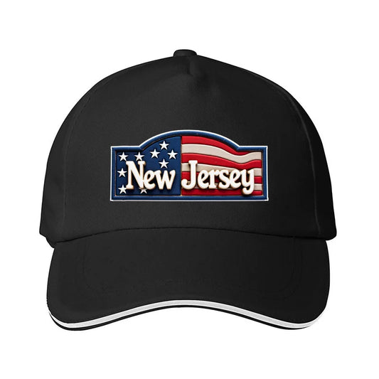 New Jersey American Flag  Sun protection cap
