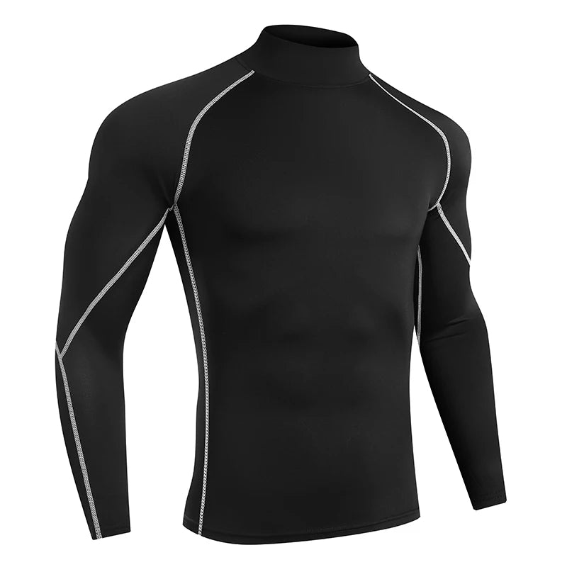Men Running T shirt Quick Dry Bodybuilding Long Sleeve Compression Top