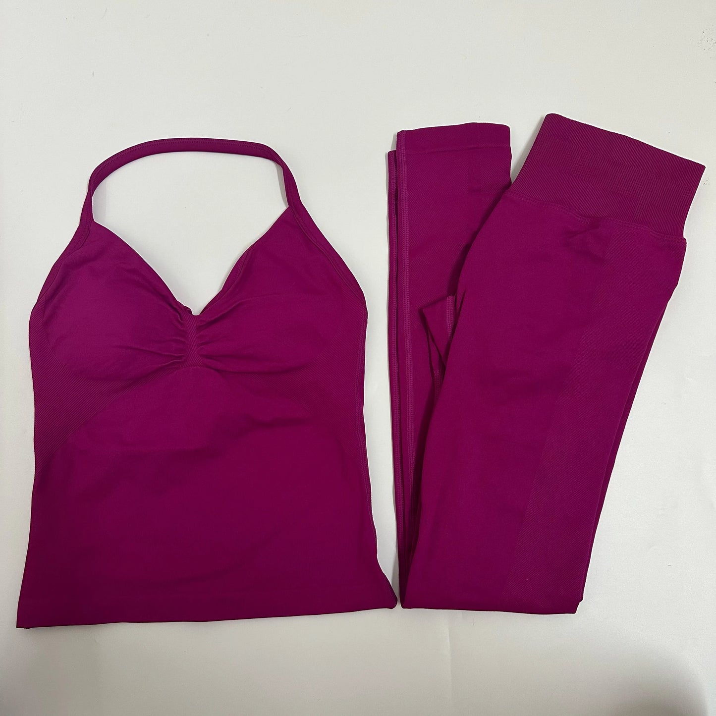 Women Backless Tank Tops High Waist Scrunch Gym Suit