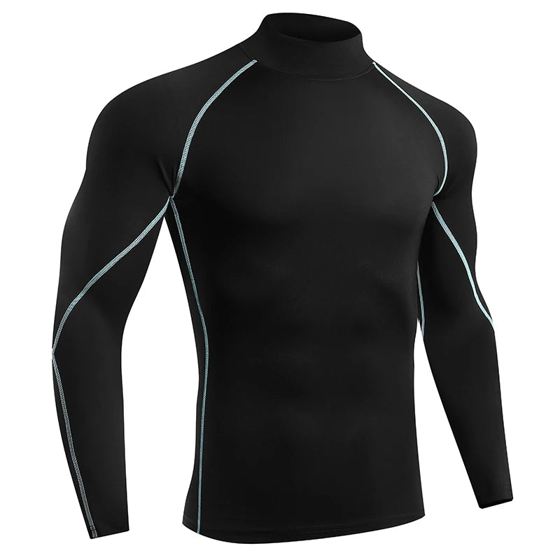 Men Running T shirt Quick Dry Bodybuilding Long Sleeve Compression Top