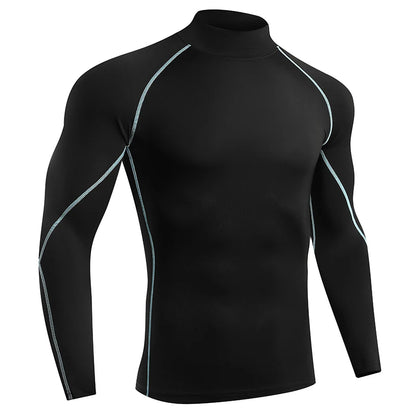 Men Running T shirt Quick Dry Bodybuilding Long Sleeve Compression Top