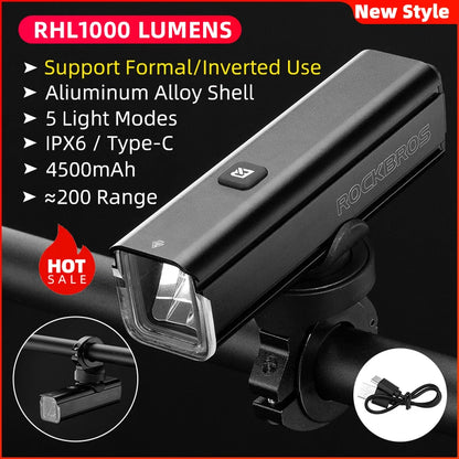 Bicycle Light 1000LM 4500mAh front light