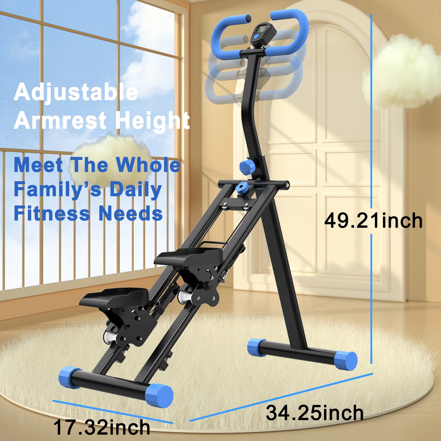 330lbs Stair Stepper Climber Machine with Handlebar