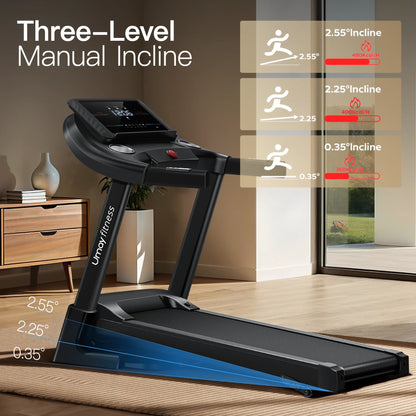 Home Folding Incline Treadmill with Pulse Sensors, 3.0 HP