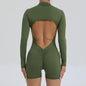 Seamless Yoga Zipper Jumpsuits Sports Fitness Beauty