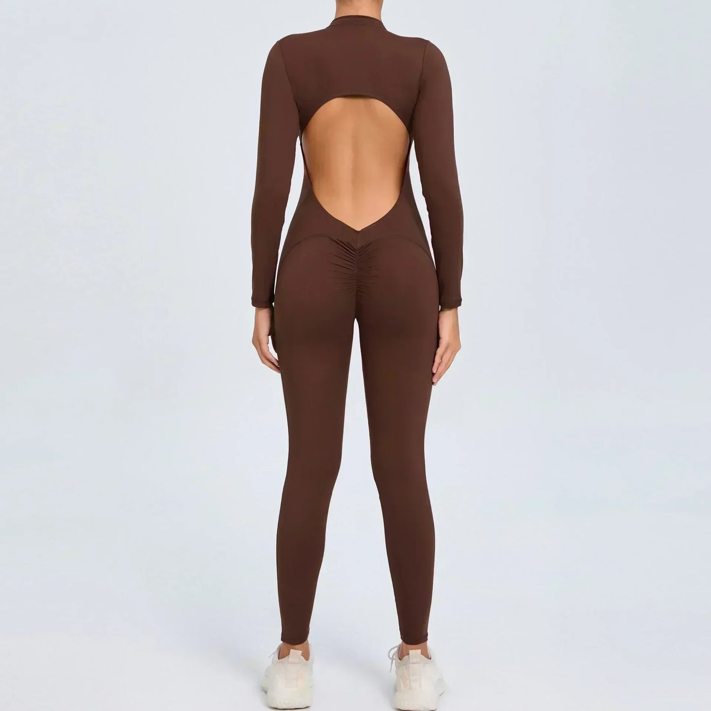 Seamless Yoga Zipper Jumpsuits Sports Fitness Beauty